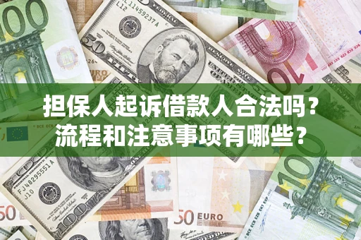 武汉担保人起诉借款人合法吗？流程和注意事项有哪些？