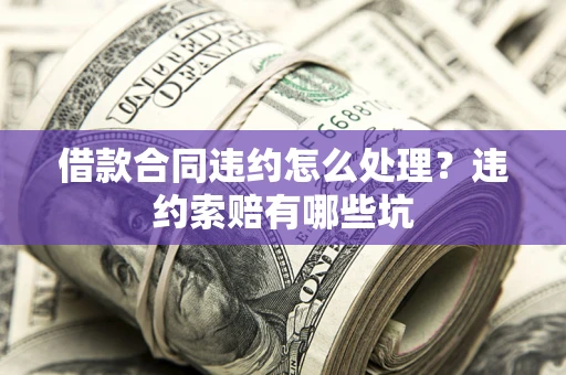 武汉借款合同违约怎么处理？违约索赔有哪些坑