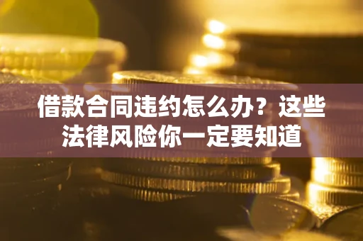 武汉借款合同违约怎么办？这些法律风险你一定要知道
