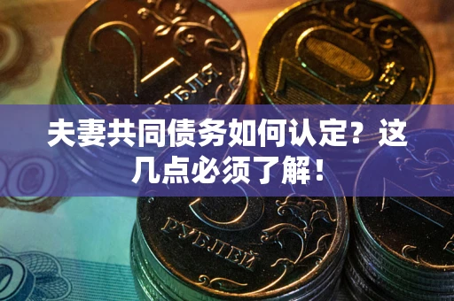 武汉夫妻共同债务如何认定？这几点必须了解！