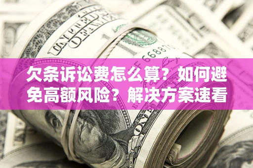 武汉欠条诉讼费怎么算？如何避免高额风险？解决方案速看！
