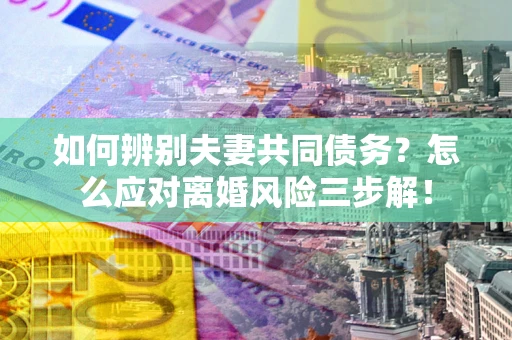 武汉如何辨别夫妻共同债务？怎么应对离婚风险三步解！