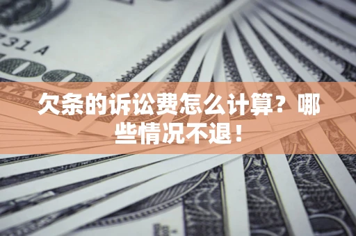 武汉欠条的诉讼费怎么计算?哪些情况不退! 武汉欠条的诉讼费怎么计算?哪些情况不退!
