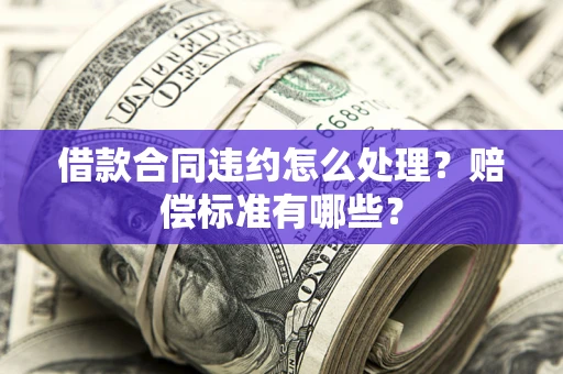 武汉借款合同违约怎么处理？赔偿标准有哪些？